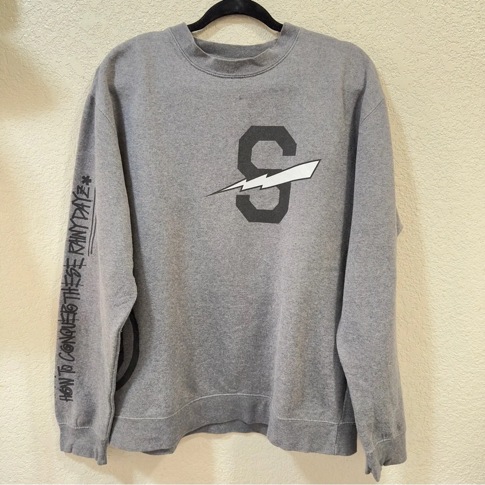 Stussy Gray Crewneck Sweater